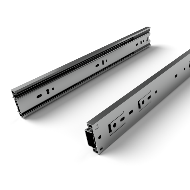 Telescopic slider 45 (full extension), soft close, L=600mm (1 pair)