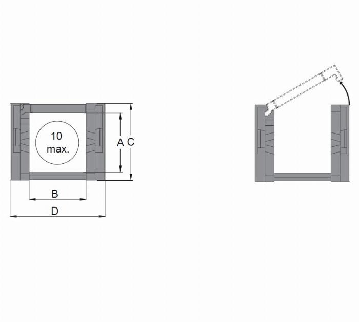 CK15 energy chain disassembled opening for cable