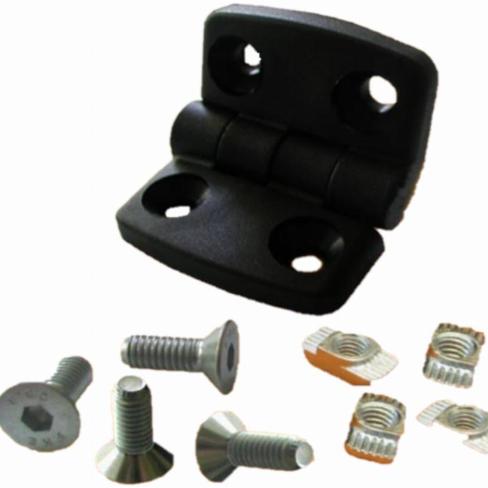 Befestigungssatz für Scharnier 20mm an Nut 5 I-Typ oder Nut 6 B-Typ