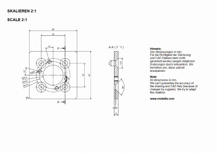 Universal mounting plate M8