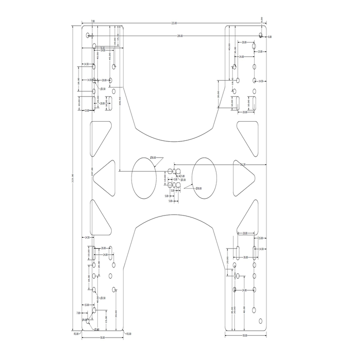 Heizbetthalter 3D-Drucker Zubehör Halterung 200 t=3mm